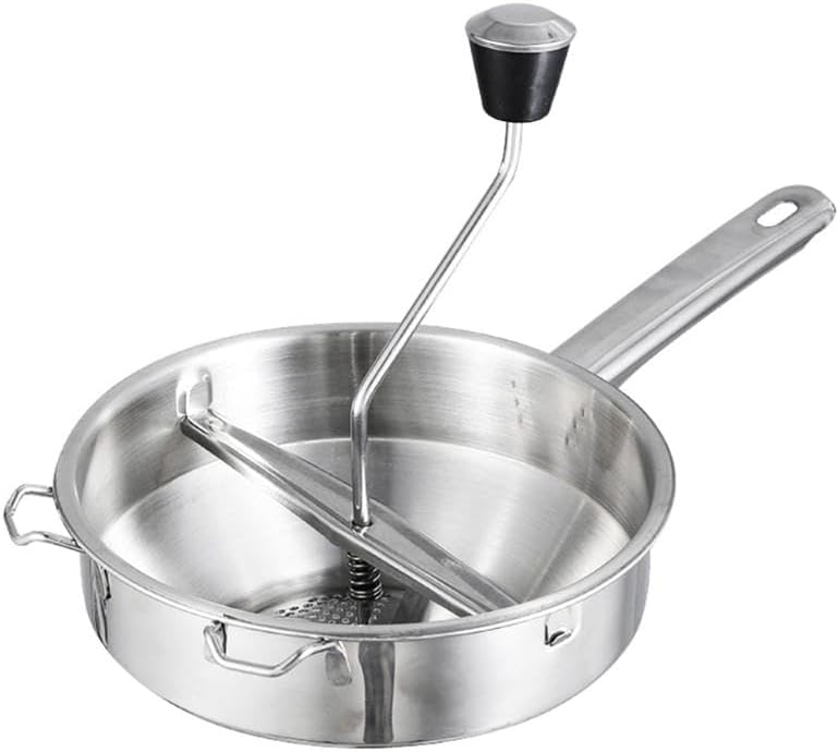 Stainless Steel Food Mills with 2 Non-Slip Handles for Tomato Sauce Potatoes or Canning Fruit Vegetable and Dishwasher Safe for Thanksgiving Day Christmas Day