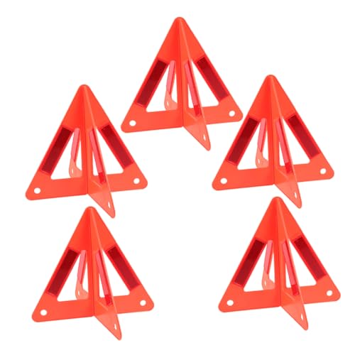 Triangle de signalisation voiture lot de 5 panneaux réfléchissants pliables pour sécurité