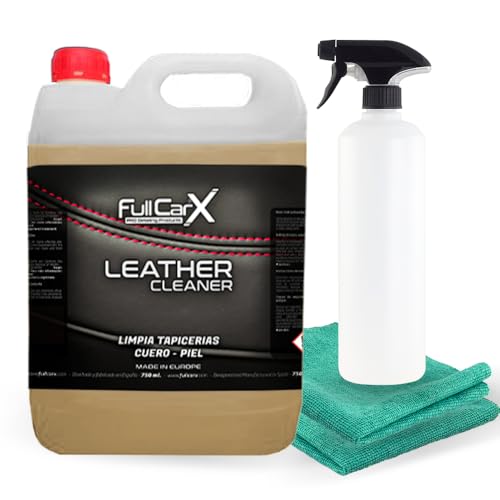 FULLCARX Leather Cleaner 5L Lederreiniger Innenraum Auto, Entfernt Flecken Leistungsstarker Autositz Reiniger Polsterreiniger, Frisches Aroma Lederpflege Reinigung Detailing Professionelles Produkt