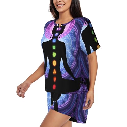 Women's Button Up Pajamas, Adult T-Shirt and Trousers Separate2