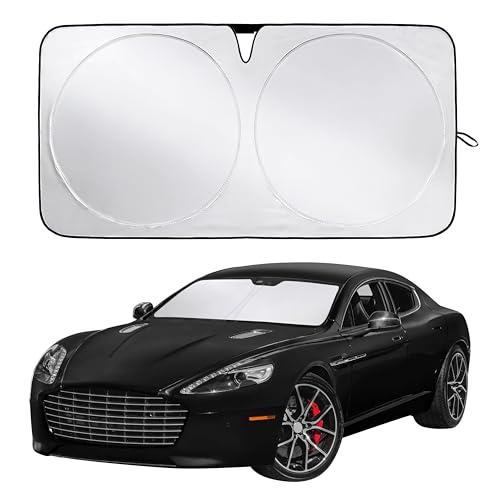 Image of Econour Windshield Sunshade for Aston Martin Rapide, Rapide AMR 2010-2017, 2018, 2019 Sun Visor for Front Window Sun Shade Cover, UV Blocker & Protector, Car Accessories