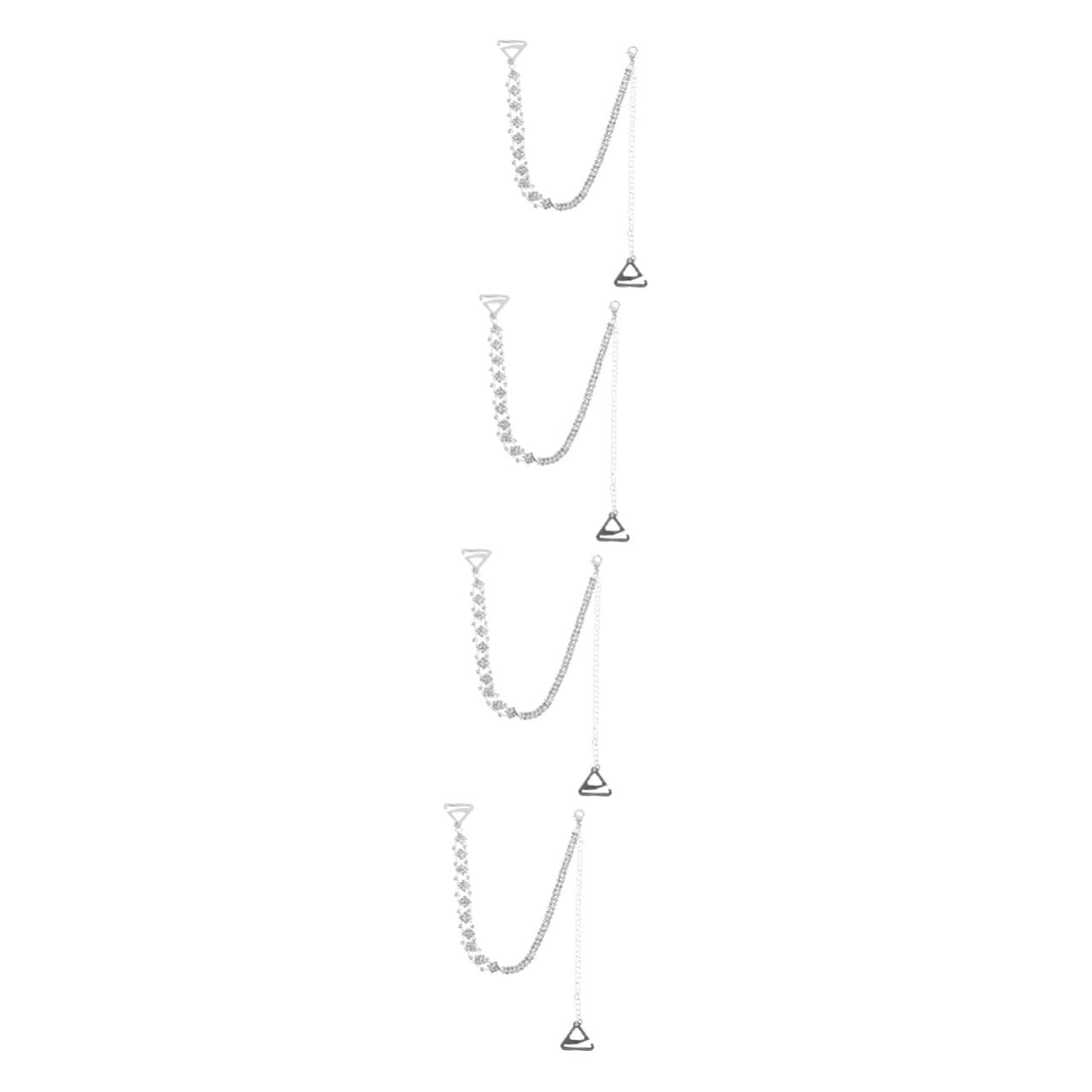 8piezas Correa Decorativa Para Sujetador Brillantes y Removible De Straps Para Mujer Para Ropa De Fiesta y