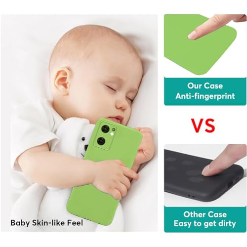 Image of Jkobi Back Cover Case for Realme 9 Pro Plus | Realme 9 4G (Matte Finish Silicone with Inside Fiber Cloth |Light Green)