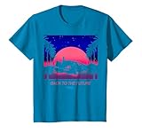 Retour vers le futur 1985 Neon DeLorean Sunset T-Shirt