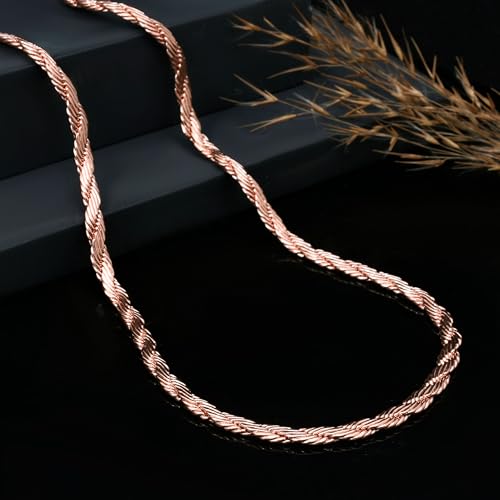 Collier en cuivre pur maillons ovales : le cadeau idéal