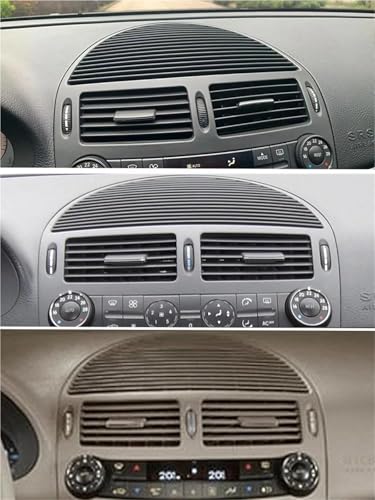 Grille d'aération tableau de bord gris pour Benz Classe E W211 2003-2008