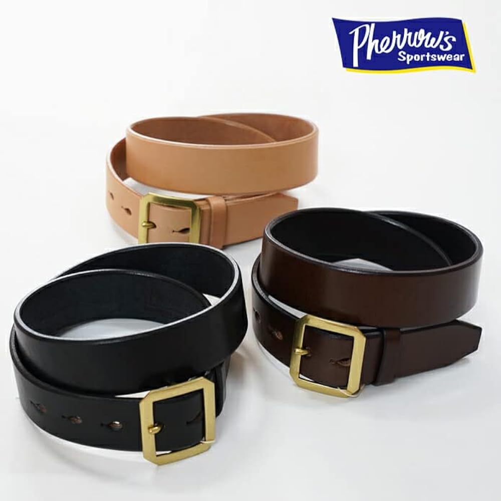 小物 Pherrow's UK saddle leather belt 32in Pherrow's UK saddle leather belt 32in