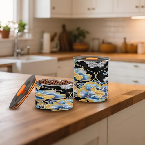 Contenedor de Café al Vacío Qilmy Azul Dorado 17oz miniatura 7