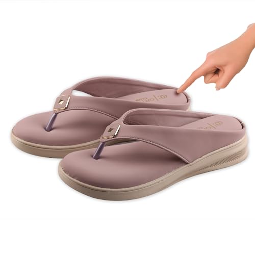 Image of ORTHO CLUB Women's Comfortable Wedge Sandals | Cushioned Sole, Slip-Resistant Design | Lightweight Women Sandal Footwear for Office & Casual Use | Sandal For Women