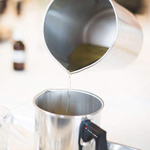 Ericx Light Candle Making Pouring Pot,2 Pounds,Double Boiler Wax Melting Pot,Dripless Pouring Spout & Heat-Resisting Handle Designed,Aluminum Construction Candle Making Pitcher #TOP6