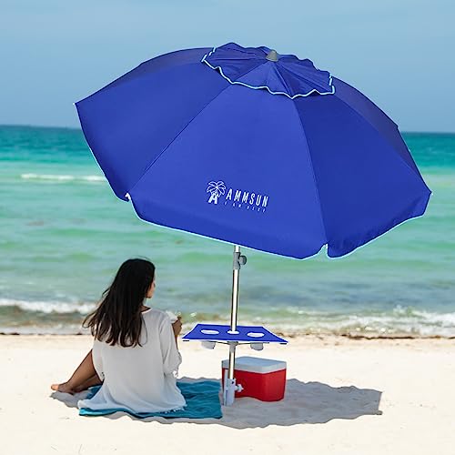 Ammsun TS71110-BLE 7Ft Heavy Duty High Wind Beach Umbrella thumb #2