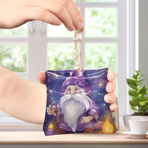 Cute Gnome Coin Purse Leather Pouch Change Purse, Squeeze Coin Pouch for Cards, Keys & Lipsticks, Unisex4