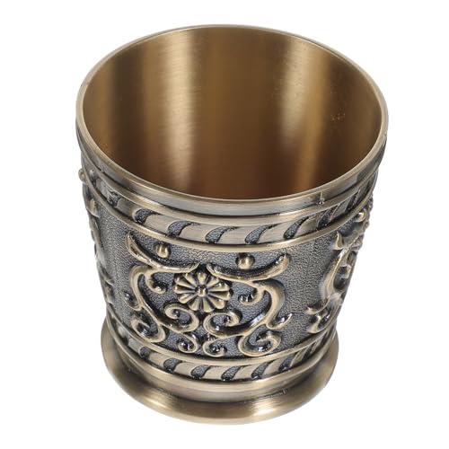 Garneck Copa De Vino De Bronce Taza Vintage Para Bebidas Taza De Té De Boca Ancha Para Servir o Té Eventos Caseros