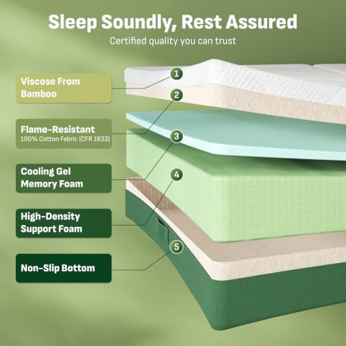 Image of Softa Tri-Fold Mattress Queen 4 Inch, Cooling Gel Memory Foam, Washable Cover, Non-Slip Base, Viscose from Bamboo, Certi-PUR & Oeko-TEX Certified, Space-Saving Floor Bed for Guest, Camping, Yoga, RV