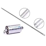 bo staff fits in pocket  VIHEEVA [accesorios mágicos] Varita mágica de metal con aspecto de bastón mágico de bolsillo Bo Staff para magos profesionales, trucos de magia de primer plano (plata, 59 pulgadas/150 cm)