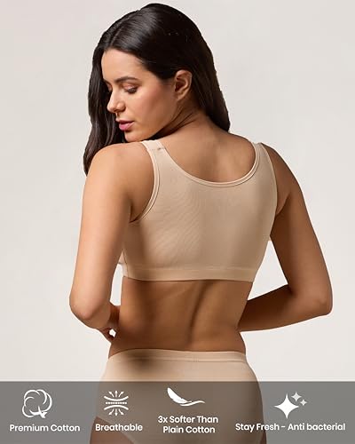 Image of URBAN ADVENTURE Cotton Full Coverage Everyday Beginner Bra for Women & Girls | Non-Wired, Non-Padded | Soft & Breathable Comfort