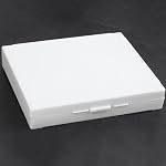 Microscope Slide Box with Latch Lock, Holds up to 100 Slides, White
