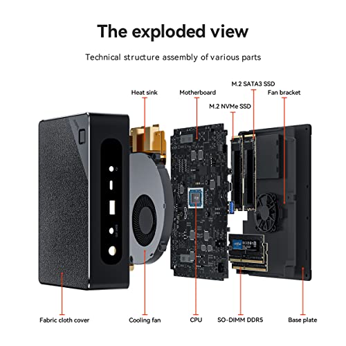 Beelink Gtr6 Mini Pc Amd Ryzen 9 6900Hx 8Cores Win11 Pro Mini Computers, 32Gb Ddr5 Ram 500Gb Nvme Ssd, Quad Hdmi 8K Output, 2.5G Rj45, 2X M.2 Ssd Slot, Wifi 6, Amd Radeon 12 Cores Mini Tower Pc #TOP5