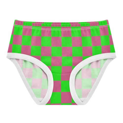 Green and Blue Buffalo Checkered Toddler Girls's Underwear 2T