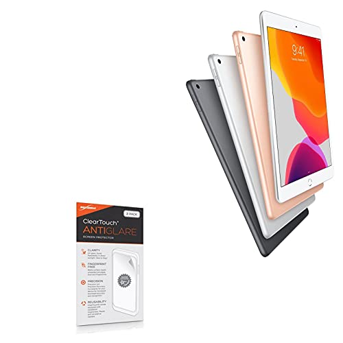BoxWave® Lot de 2 films protecteurs d'écran pour Apple iPad (2019) - Anti-reflets ClearTouch - Anti-traces de doigts - Mat