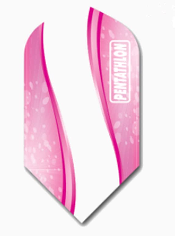 US Darts 3 Sets (9 Flights) Pentathlon Pink Slim Dart Flights - 100 Micron - Ex-Tough #48