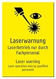45027-DEEN-S-08 | Laserwarnung Schild Deutsch Englisch | zweisprachig