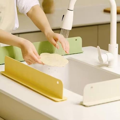 Triptool Silicone Kitchen Sink Backsplash Guard | Splash Guard Protector for Sink, Countertop & Stove | Water, Oil & Stain Resistant Silicone Shield Heat-Resistant (2 Pack) (Multicolor)