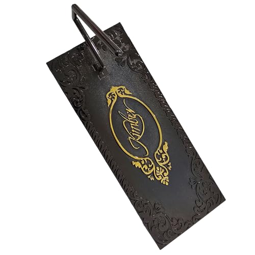 Riot Balls Custom Metal Gun Stand Display with Engraved Decorative Design â€“ Durable Firearm Rest for Pistols and Revolvers, Elegant Matte Finish with Gold Inlay, Dimensions: 20 cm x 8 cm x 1 cm