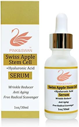 Pink&iSwan Swiss Apple Stem Cell Serum - Anti wrinkle serum - Dark spot remover - Dramatically Reduce Wrinkles & Fine Lines - Rejuvenates Complexion, Skin Appears Youthful and Hydrated