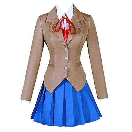 Charous Anime Doki Doki Literatuur Club Cosplay Kostuum, Hogescholen Uniform Gebruikt voor Vrouwen Halloween Kerstmis Carnaval Thema Party Cosplay Volledige Set