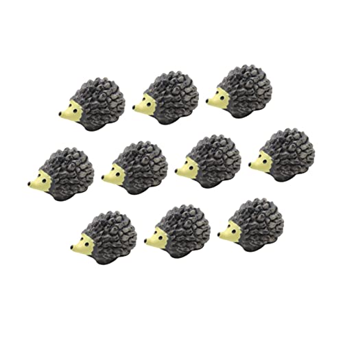 BESPORTBLE Lot de 10 Figurines Hérisson Miniatures 12x13x20 Mm pour Décoration Jardin, Micro-Paysage, Accessoires Miniatures en Résine, Ornements Animaux Décoratifs D'extérieur