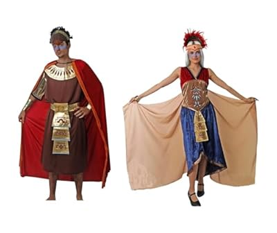 Dysmad Disfraz Ceremonial Civilización Maya, Traje Tradicional para Hombre y Mujer, Varias Tallas, Vestuario Histórico (HOMBRE, Talla única M/L) | Ya disponible en tu tienda friki favorita! En mundofriki.es!