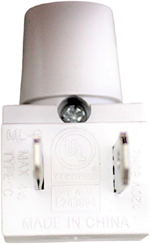 Dependable Industries inc. Essentials Dependable Industries inc. Essentials Set of 2 Night Light On/Off Switch UL Certified White Base Clear See Thru Top Suitable for Bathroom, Bedroom, Hallway, Kids Room (Floral) photo 6