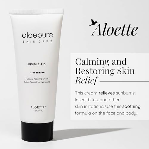 Aloette Face Moisturizer Cream - Daily Body & Facial Skin Care Products with Aloe Vera & Vitamin E - Skin Moisturizer Face Lotion Hydrates & Rejuvenates Dry to Normal Skin, Gluten Free - 2 Fl Oz