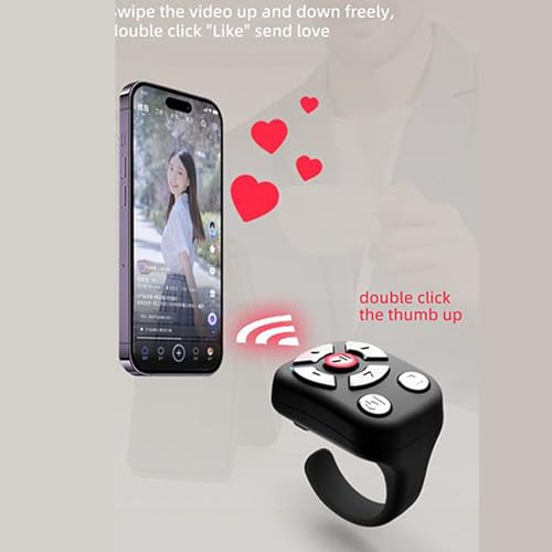 Remoto de desplazamiento remoto Página Turner Finger Scroller con carga Tipo C para móvil 5