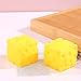 Jesscasday Yellow Cheese Squeeze Toy, Soft Cheese Squishy Toy, Rebounding Sensory,Help for Relax,Focus,Soft Flexible Elastic Rubber Sensory Cheese for & Adults, Stress Balls for Adults(2 inches)