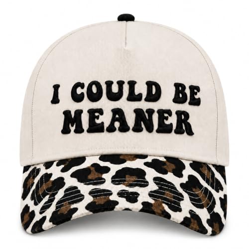 I Could Be Meaner Funny Trucker Hats Vintage for Women