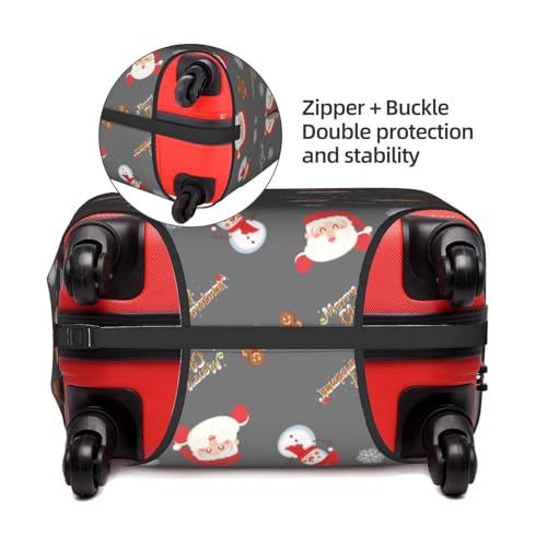 Travel Luggage Cover Merry Christmas Santa Snowflake Snowman Fashion Washable Baggage Suitcase Protector Fit For Luggage X-Large3