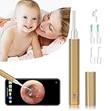 Ear Wax Removal Ear Cleaner Wireless Otoscope Earwax Remover Tool Ear Camera 1080P FHD WiFi Ear...