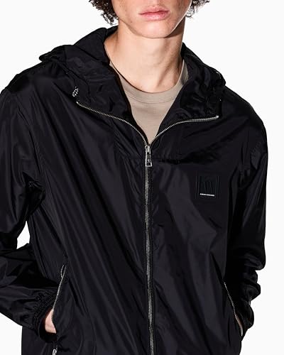 A|X Armani Exchange Para Hombre. XM000342AF12285UC001 Chaqueta Blouson Negra (Xxl), Negro, Casual, Poliamida - 5