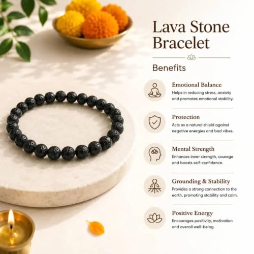 Image of Beaded Bracelet for Men & Women | Stretchable Handmade Prayer Meditation Yoga Wrist Bracelet | Stylish Everyday Wear | Free Size