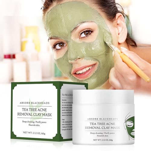 60g Mascarilla de Limpieza Profunda, Limpiador de Poros y Puntos Negros, Mascarilla de barro Hidratante,Hidratante e Purificante para Regula Equilibrio Entre Agua Aceite