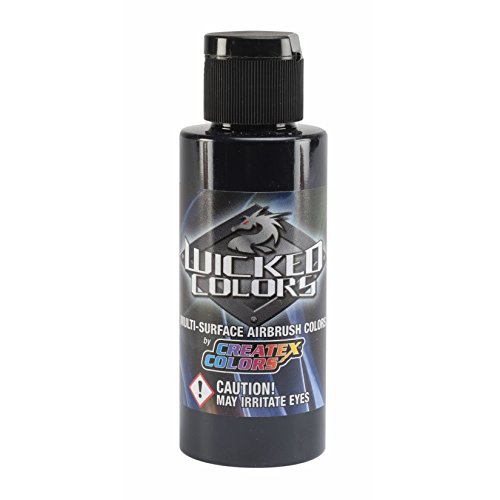 Createx Wicked Colors W075 Detail Black Magenta 2oz. Water-Based Universal Airbrush Paint. by SprayGunner