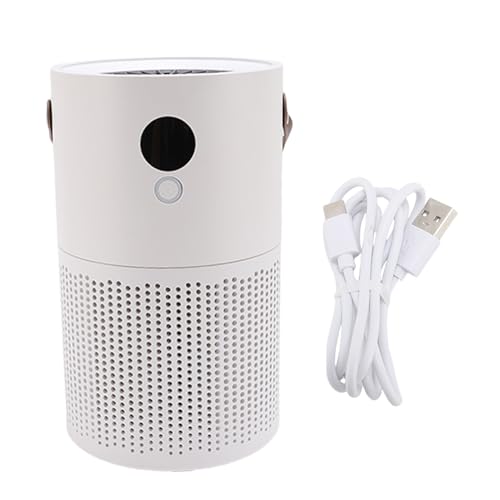 Purificador de aire de dormitorio de hogar portátil, filtro de aire silencioso pequeño con filtro HEPA y generador de iones negativos para dormitorios y dueños de mascotas