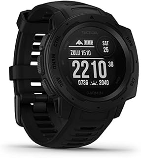 Garmin Instinct Tactical - robuste GPS-Smartwatch mit taktischen Funktionen. US-Militärstandard und wasserdicht bis 10 ATM. Mit Sport-/Fitnessfunktionen, Kompass, 14 Akku (Generalüberholt)