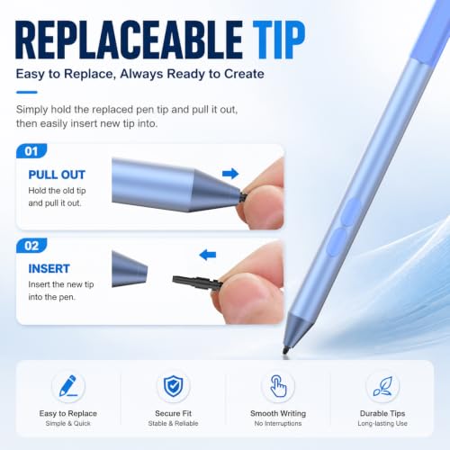 Lápiz capacitivo digital con presión 1024 compatible con laptop HP Spectre x360 7
