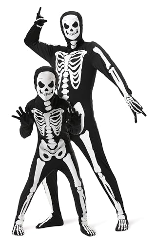 Biglufu Disfraz Halloween Niño Bebe Mujer Hombre Infantil De Esqueleto De Segunda Piel Brillo En La Oscuridad, Con Un Rostro Sonriente Hueso Mono Para Adulto Niña Para Juegos De Rol, Truco O Trato Biglufu Disfraz Halloween Niño Bebe Mujer Hombre Infantil De Esqueleto De Segunda Piel Brillo En La Oscuridad, Con Un Rostro Sonriente Hueso Mono Para Adulto Niña Para Juegos De Rol, Truco O Trato