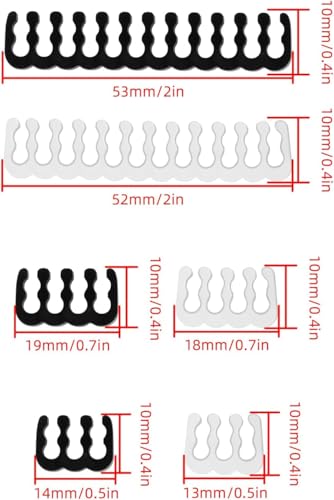 YANBORONSN Kabelkamm-Kit, Netzteil-Kabelkämme, CPU-Kabelmanagement, 48-teiliges Set 24-pin x 8,8-pin x 24,6-pin x 16,3mm bis 3,4mm