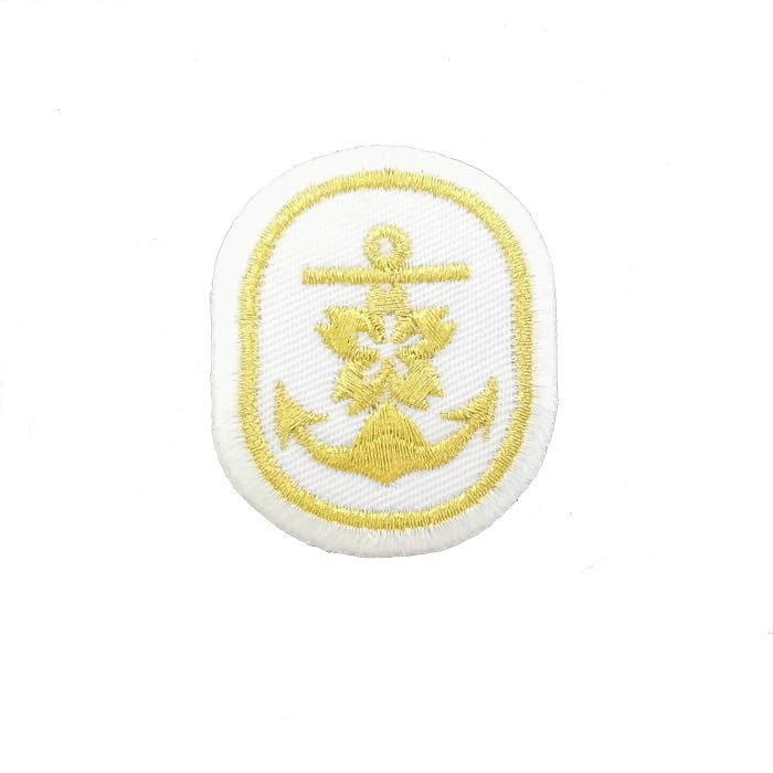 Amazon.co.jp: 海上自衛隊 作業帽章 縫付式 白 階級章 制服 帽子