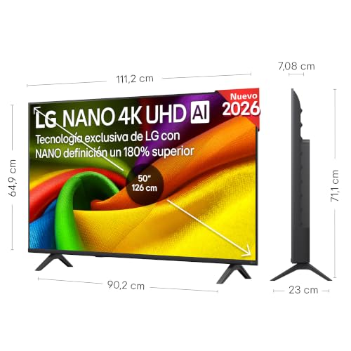 TV LG LED 50NU900B6LA 50 4K UltraHD 60Hz Smart TV WebOS HDR10 Magic Remote - vue 3